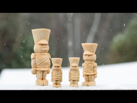 Wood Carving a Toy Solider on a 1x1 with Stencils