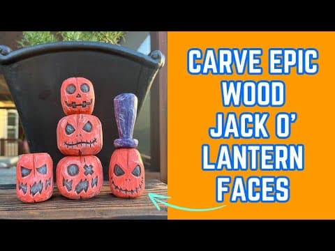 How to Carve a Wood Jack O'Lantern - Carving a Wood Pumpkin Step by Step