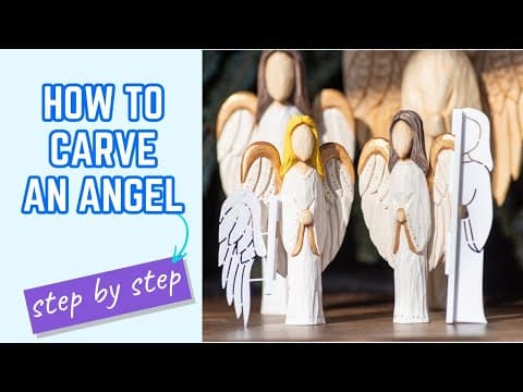 How to Carve an Angel - Wood Angel Carving Tutorial Step by Step - Part 1