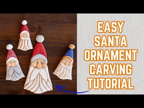 How to Carve an Easy Santa - Simple Scandinavian Inspired Wood Santa Carving Tutorial