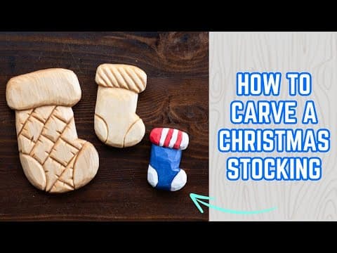 How to Carve a Wood Stocking Ornament - Easy Step by Step Wood Carving Tutorial