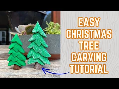 How to Carve a Christmas Tree - Whittling a Wood Christmas Tree Step by Step