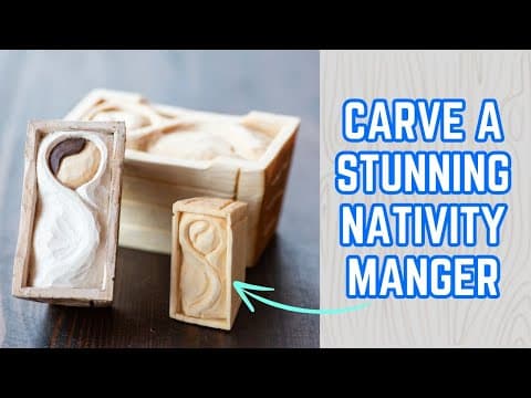 How to Carve a Nativity Manger - Carving Baby Jesus in a Manger Step by Step