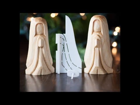 How to Carve a Flat Plane Mary for a Nativity Set - Woodcarving a Nativity Part 1