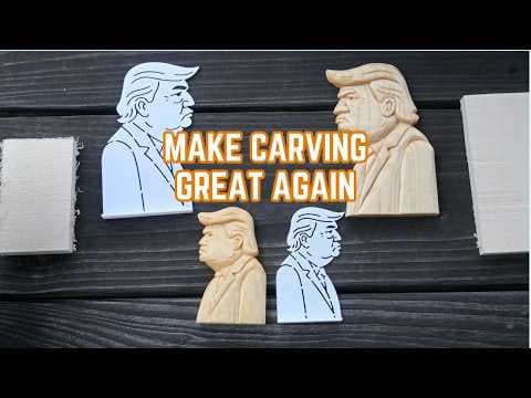 How to Carve a Trump Caricature - Easy Trump Whittling Tutorial