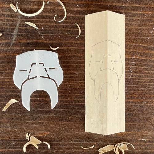 Wood Carving Stencils, Gnome, Bearded Man and Santa Figures (Spirit Face & Eyes) product image 1