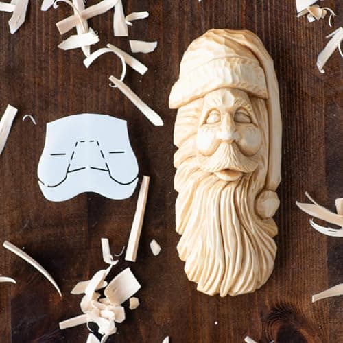 Wood Carving Stencils, Gnome, Bearded Man and Santa Figures (Santa Face & Eyes) product image 1