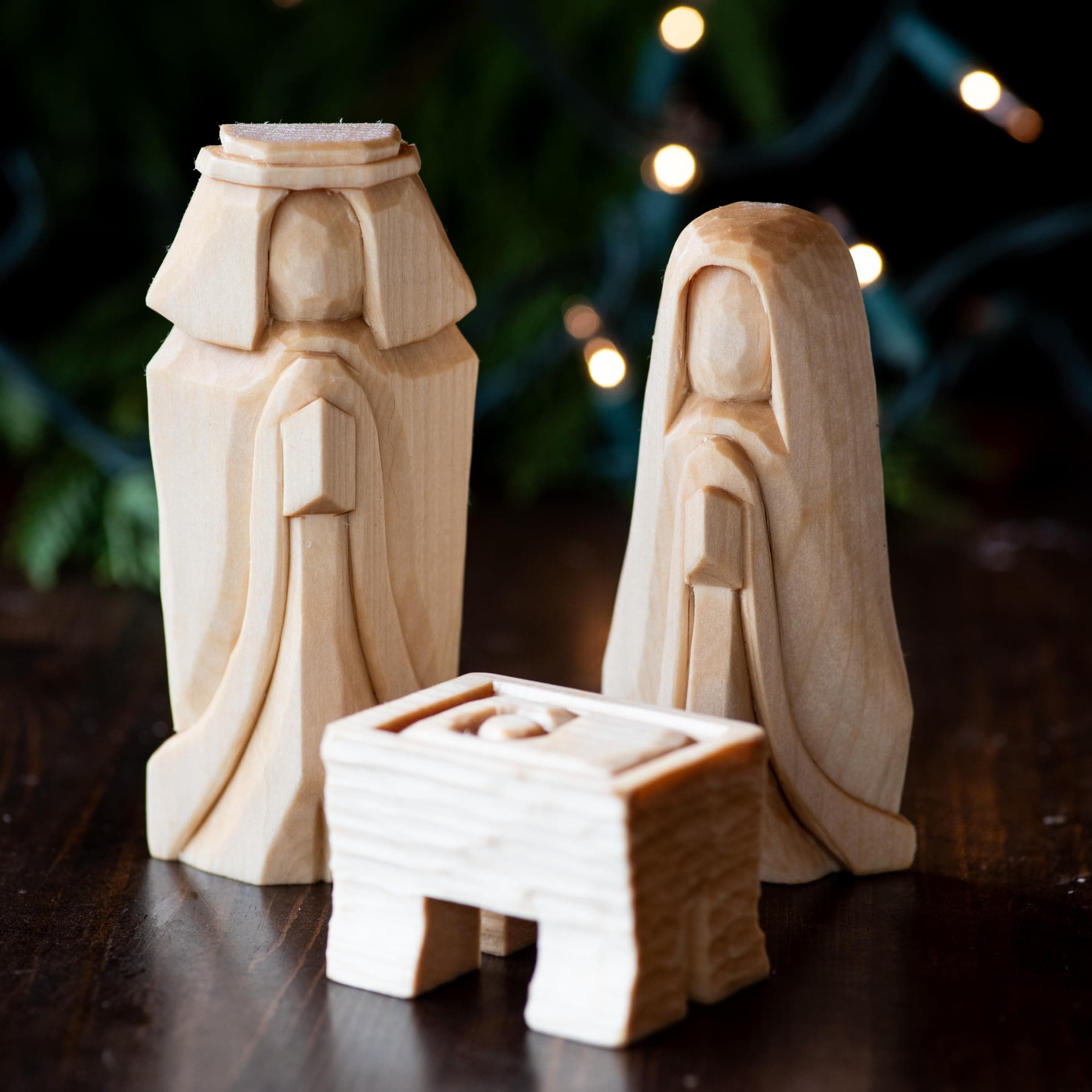 Nativity Set Wood Carving Stencil Template | Joseph, Mary and Manger product image 6