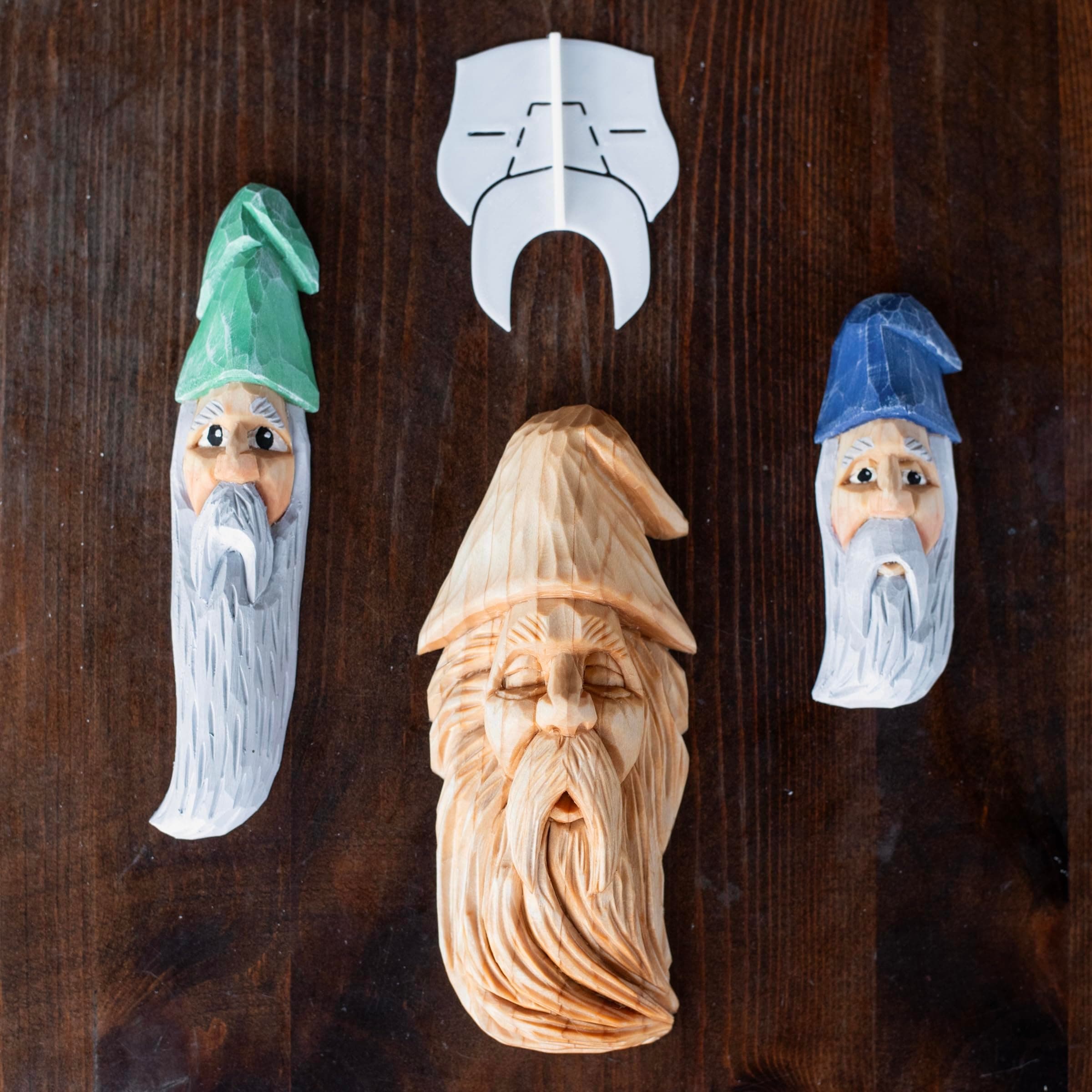 Wood Carving Stencils, Gnome, Bearded Man and Santa Figures (Spirit Face & Eyes) product image 3