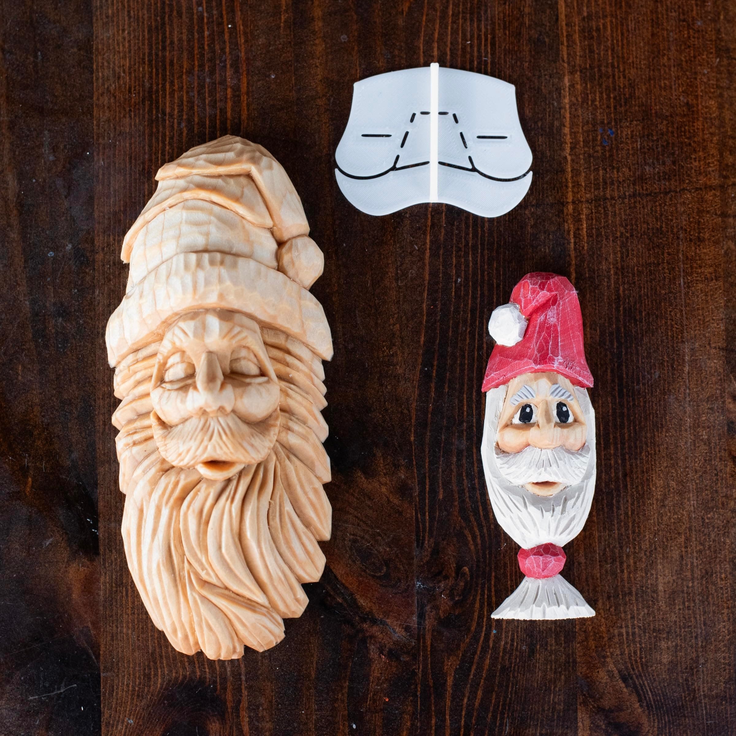 Wood Carving Stencils, Gnome, Bearded Man and Santa Figures (Jolly Face & Eyes) product image 3