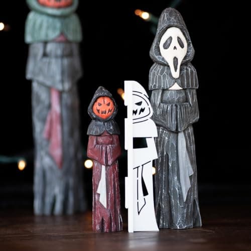 Spooky Halloween Pumpkin/Ghost Grim Reaper Stencil