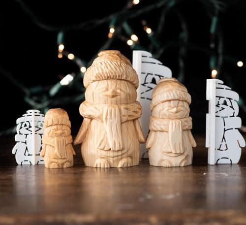 Penguin Wood Carving Stencil