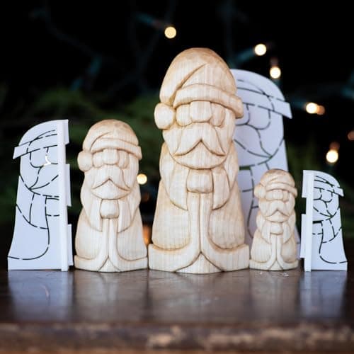 Full Body Santa Wood Carving Stencil