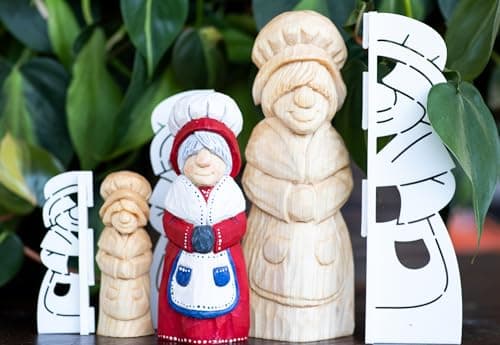 Mrs. Santa Clause Wood Carving Stencil